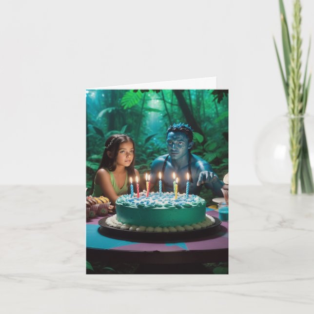 Tarjeta de Feliz Cumpleaños Plegable (Anverso)