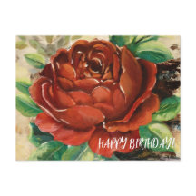 Tarjeta de Feliz Cumpleaños Rosa