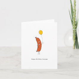 Tarjeta de Feliz Cumpleaños Salchicha