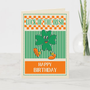 Tarjeta de Feliz Cumpleaños Suerte de los Irlandes