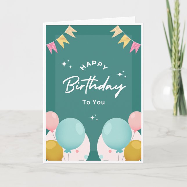 Tarjeta de Feliz Cumpleaños — Tarjeta de Cumpleaño (Anverso)