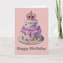 Tarjeta de Feliz Cumpleaños - Tarjeta de pastel de