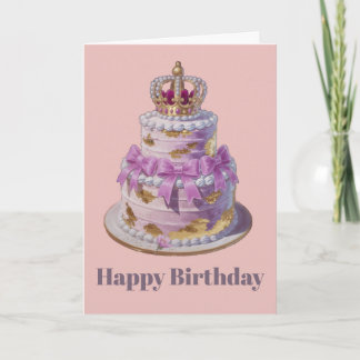 Tarjeta de Feliz Cumpleaños - Tarjeta de pastel de