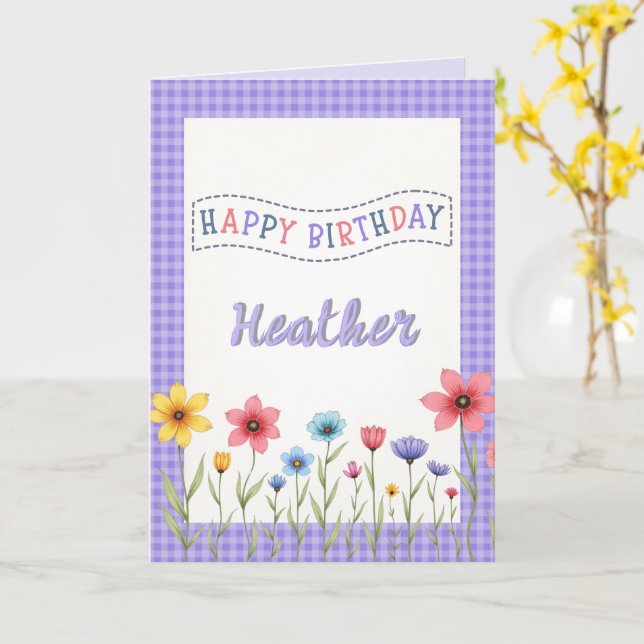 Tarjeta de Feliz Cumpleaños Temática Cristiana Dob (flor amarilla)