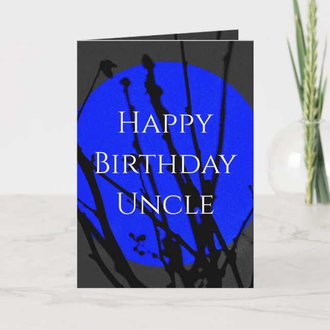 Tarjeta de Feliz Cumpleaños Tío (Anverso)