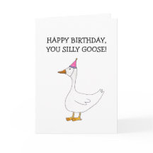 Tarjeta de Feliz Cumpleaños Tonto Ganso (En Blanco