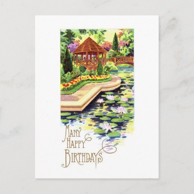 Tarjeta de Feliz Cumpleaños Vintage (Anverso)