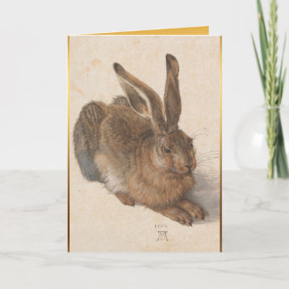 Tarjeta de Feliz Cumpleaños y Navidad de la Liebre