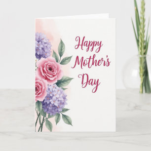 Tarjeta de Feliz Día con Letra Magenta