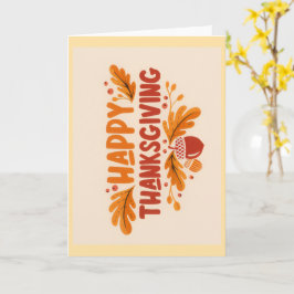 Tarjeta de Feliz Día de Acción de Gracias
