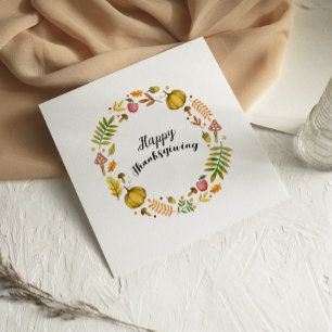 Tarjeta de Feliz Día de Acción de Gracias con coro