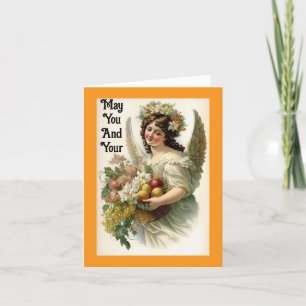 Tarjeta de Feliz Día de Acción de Gracias de Ángel