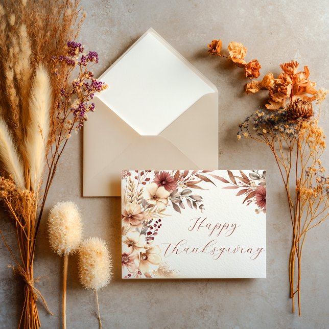 Tarjeta de Feliz Día de Acción de Gracias de Otoño (Subido por el creador)