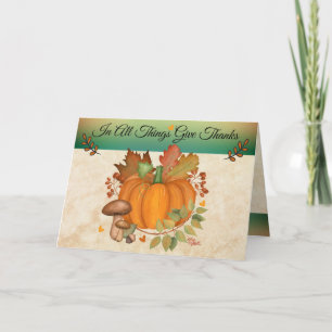 Tarjeta de Feliz Día de Acción de Gracias Doblada
