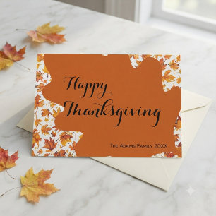 Tarjeta de Feliz Día de Acción de Gracias, Tarjeta