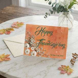 Tarjeta de Feliz Día de Acción de Gracias, Tarjeta