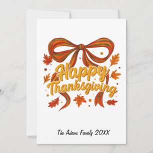 Tarjeta de Feliz Día de Acción de Gracias, Tarjeta