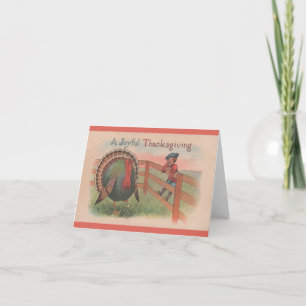 Tarjeta de Feliz Día de Acción de Gracias Vintage