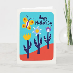 Tarjeta de Feliz Día de Floral de puntos