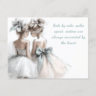 Tarjeta de Feliz Día de la Hermana Moda Pastel