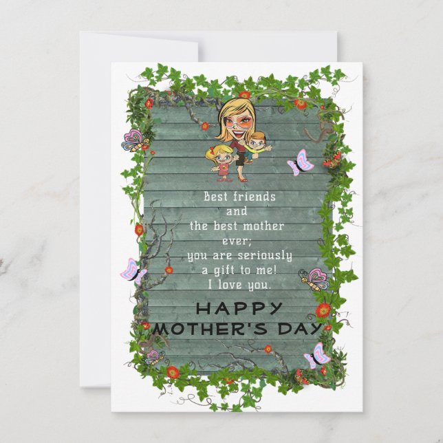 Tarjeta de Feliz Día de la Madre (Anverso)
