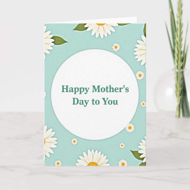 Tarjeta de Feliz Día de la Madre (Anverso)