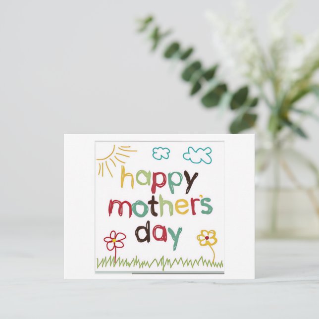 Tarjeta de Feliz Día de la Madre (Anverso de pie)