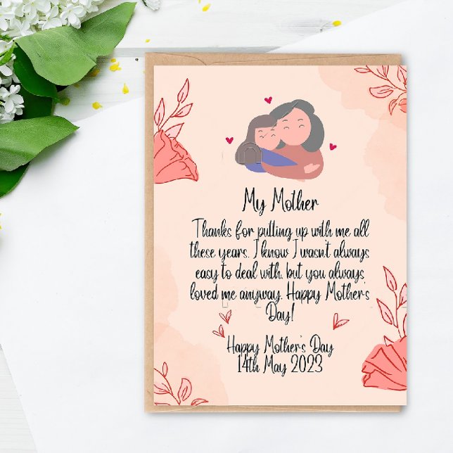 Tarjeta de feliz Día de la Madre (Subido por el creador)