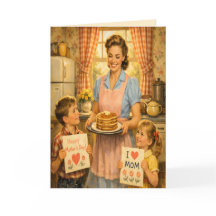 Tarjeta de Feliz Día de la Madre al Estilo Retro d