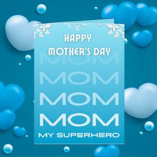 Tarjeta de Feliz Día de la Madre Blue Paradise