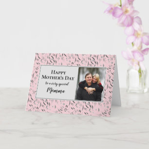 Tarjeta de Feliz Día de la Madre con Floral Bonita