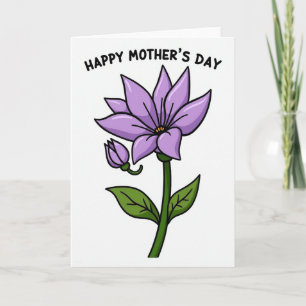 Tarjeta de Feliz Día de la Madre con Floral Mate