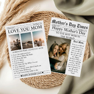 Tarjeta de Feliz Día de la Madre con Foto Divertid