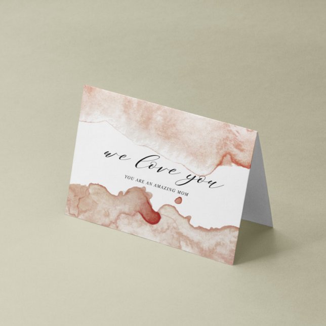 tarjeta de feliz día de la madre con lavado de acu (Subido por el creador)