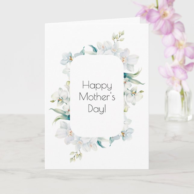 Tarjeta de Feliz Día de la Madre con Orquídea (Orquídea)