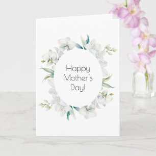 Tarjeta de Feliz Día de la Madre con Orquídeas