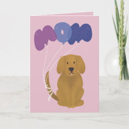 Tarjeta de Feliz Día de la Madre con Perro Bonito 