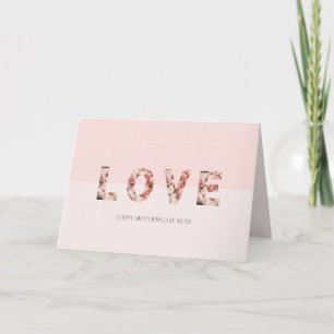 Tarjeta de Feliz Día de la Madre con Rosas Rosadas
