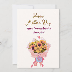 Tarjeta de Feliz Día de la Madre con Sinceridad pa