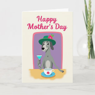 Tarjeta de Feliz Día de la Madre de Color Plano