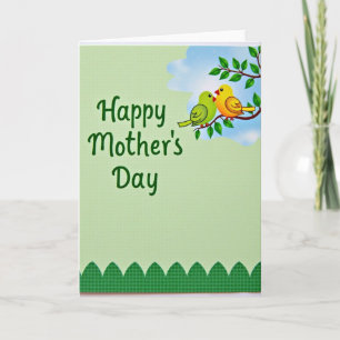 Tarjeta de Feliz Día de la Madre de Pájaros