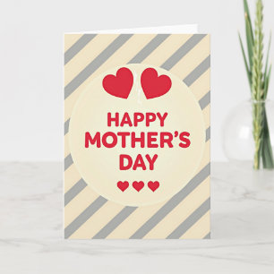 Tarjeta de Feliz Día de la Madre de Rayas