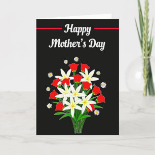 Tarjeta de Feliz Día de la Madre de Terciopelo