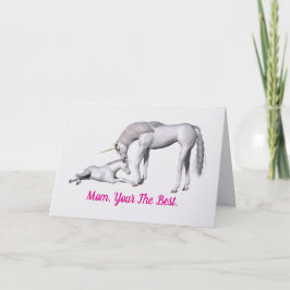Tarjeta de Feliz Día de la Madre de Unicornios