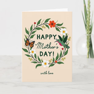 Tarjeta de Feliz Día de la Madre Floral