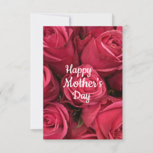 Tarjeta de Feliz Día de la Madre Floral Rosa