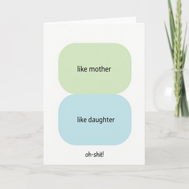 Tarjeta de Feliz Día de la Madre Formas (Anverso)