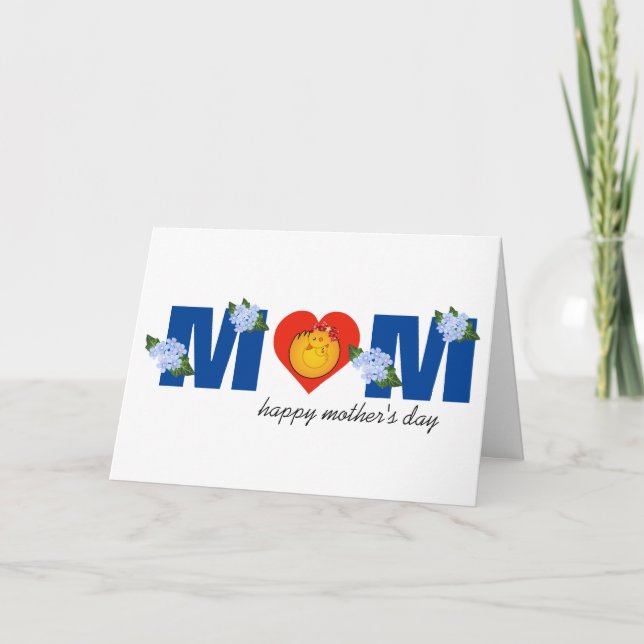 Tarjeta de Feliz Día de la Madre, Mamá (Anverso)