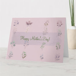 TARJETA DE FELIZ DÍA DE LA MADRE (MAUVE CLARO)