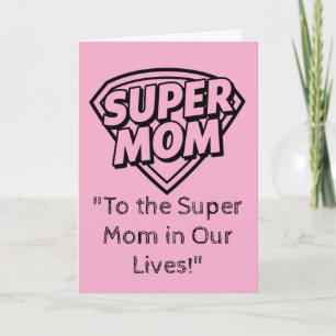 Tarjeta de Feliz Día de la Madre para Super Mamá
